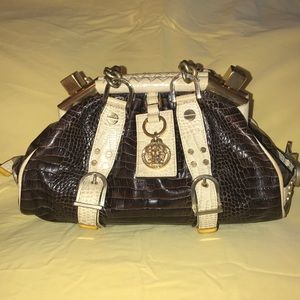 Versace Medusa leather satchel